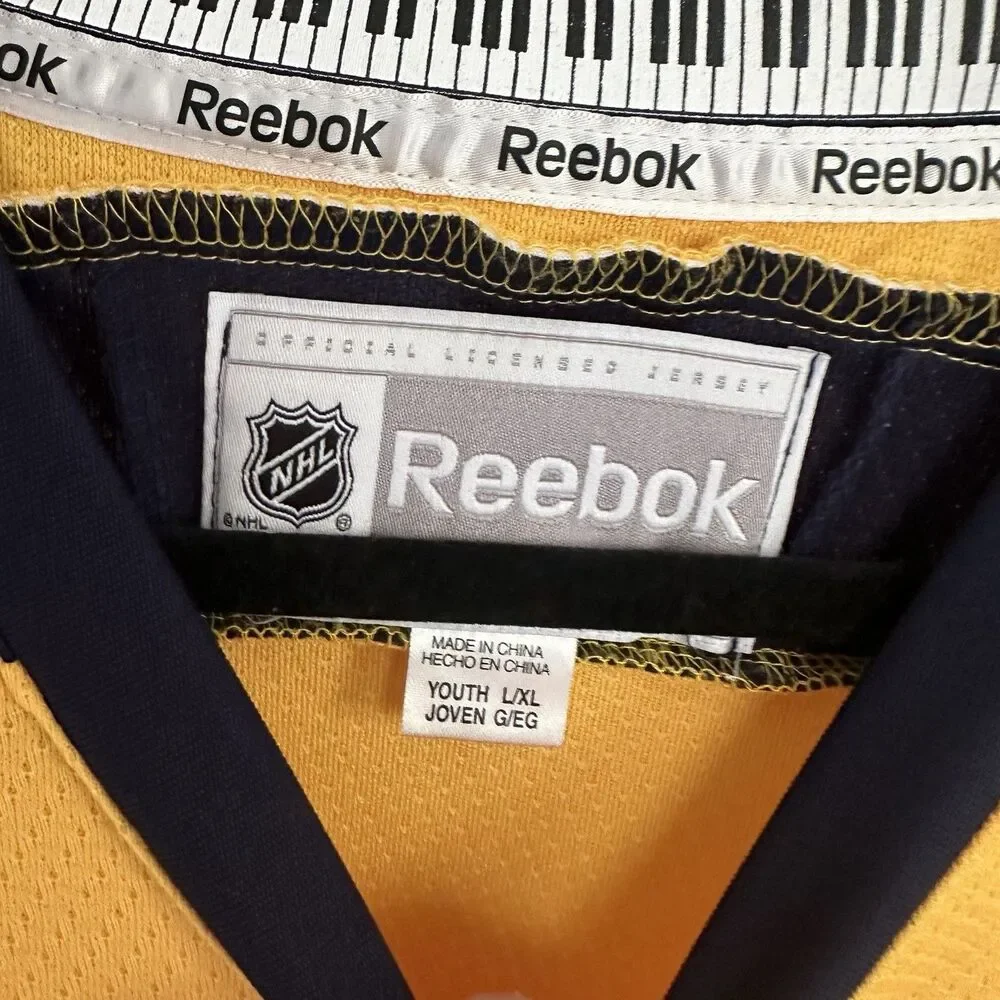 Reebok Nashville Predators Yellow Hockey Jersey  Youth Large / X Large
